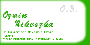 ozmin mikeszka business card